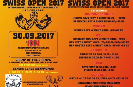 Swiss Open 2017 # Aрмспорт # Armsport # Armpower.net